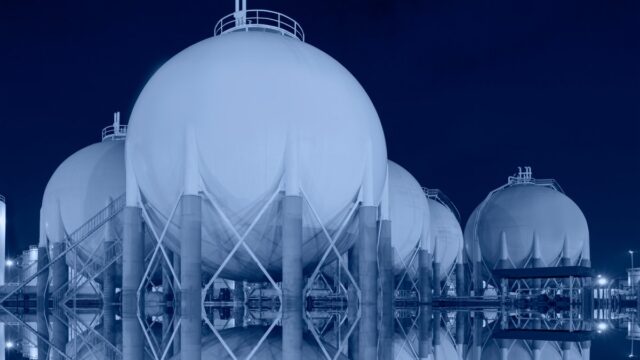 Spherical liquefied natural gas storage tanks